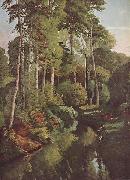 Gustave Courbet Waldbach mit Rehen oil painting on canvas